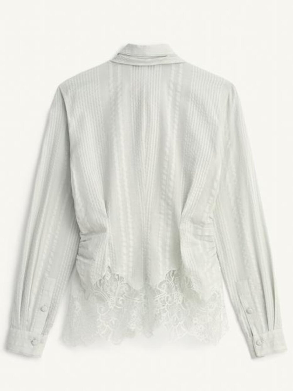 ZARA LIMITED EDITION LACE TIE SHIRT - Picture 2 of 10
